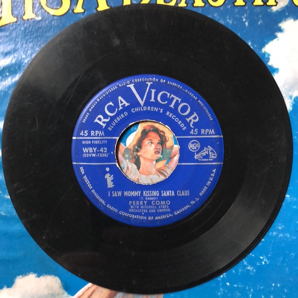 Perry Como I Saw Mommy Kissing Santa Claus Vinyl 45 Record '53 - Picture 3 of 4